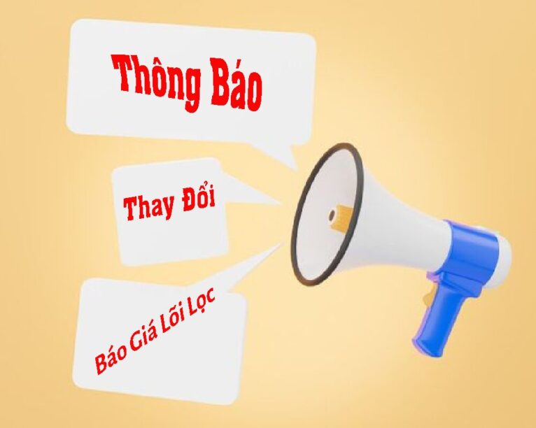 Thông báo thay đổi giá lõi lọc 2023