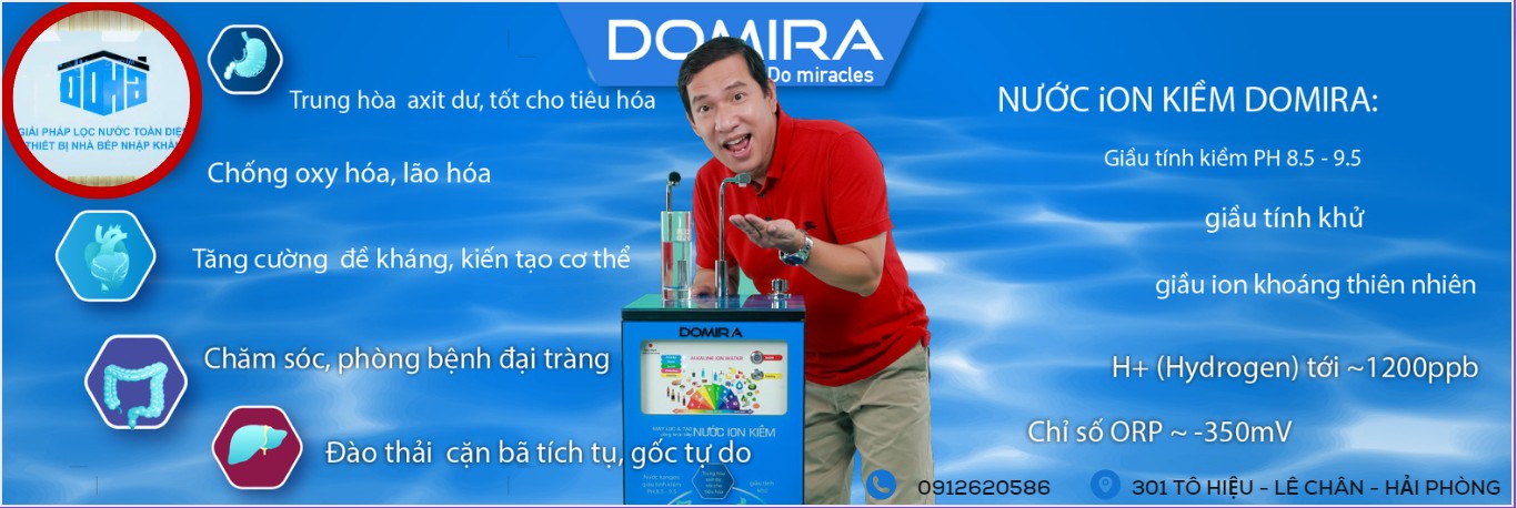 Lợi ích của việc uống nước ion kiềm hàng ngày với máy Domira