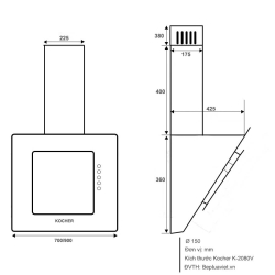 HÚT MÙI KOCHER K 2080V (90cm)